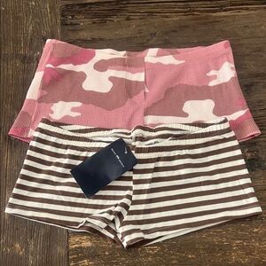 NWT Brandy Melville boxer shorts set of 2